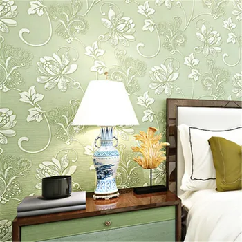Evropski Stil netkane Ozadje Cvetlični Romantično Dnevna Soba, Spalnica Hotel Reliefne 3D Wall Paper Roll Doma Dekor