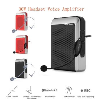 Glas 30W, Ojačevalnik Bluetooth/Wired Megafon Booster Zvočnik Aporo T18 TF/USB Disk Vrata Mikrofon Zvočnik za Šolsko Srečanje