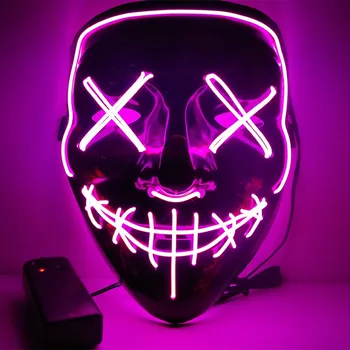 Halloween Cosplay Maske Mešajo Barvni LED Masko Stranka Strašljivo Masko Okostje Sijaj Maske Rojstni Cosplay Maske