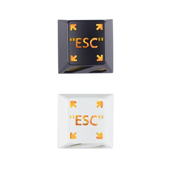 Holyoops ESC R1 Obrtnik Keycap CNC anodiziranega aluminija Združljiv Češnja MX preklopi Nazaj sveti bela oranžna črna