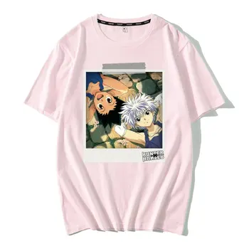 Hunter X Hunter Kratka Sleeved Tshirt Cotton Tee Moški Poletje Killua Zoldyck T-shirt Anime Manga na Japonskem Lovci Hxh Majica s kratkimi rokavi