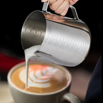 Iz nerjavečega Jekla za penjenje Mleka Jug Espresso Kave Vrč Barista Obrti Kava Latte Penjenje Mleka Jug Vrč 350 550 900 ml