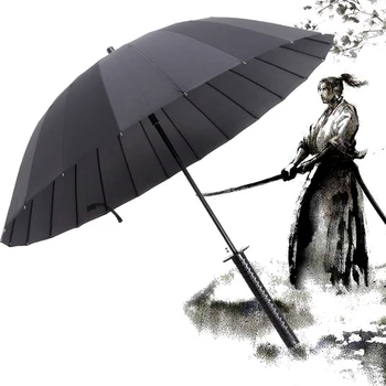 Japonski Samuraji Dežnik Močan Veter Delno Avtomatsko Dolgo, Dežnik in Velik Človek In Žensk Poslovnih Dežniki Mens Paraguas