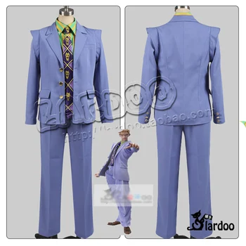 JoJo ' s Bizarre Adventure Kira Yoshikage Cosplay Kostum vrh+hlače+majica+kravato