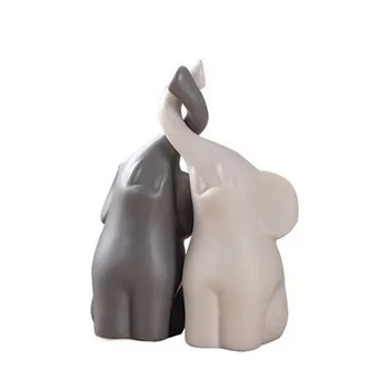 Keramični Slon Pari Figurice Miniature Živali Okraske Ustvarjalne Figurice In Obrti, Pohištvo Za dnevno Sobo ZM903