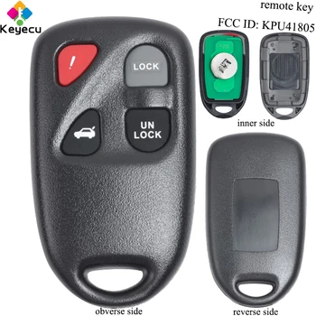 KEYECU Zamenjava Vstop brez ključa za Daljinsko Avto Ključ - 4 Gumbi - FOB za Mazda RX-8 2004 za obdobje 2005-2008, FCC ID: KPU41805 Model: 41848