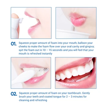LANBENA Beljenje Zob Mousse Zob zobna pasta za Čiščenje Sveže Sije Slab Zadah Zob Čiščenje Zob Zobna Orodje