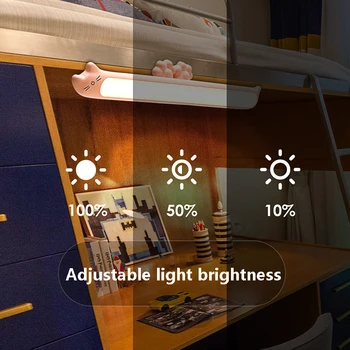 LED Nočno Osvetlitev Prenosni Kabinet Lučka za Napajanje USB Touch Zatemnitev, Prilagodite Svetlost, Spalnico, Garderobo, Kuhinjo, Nočna Lučka