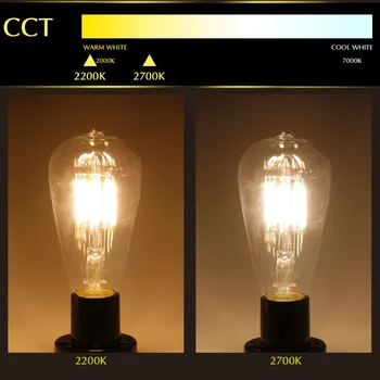LED Žarnice Retro Lahka AC 220V 110V 4W 6W 8W Zatemniti LED Edison Žarnica Letnik Žarnica 2200K 2700 Svetlobe Za Domačo Umetnost Dekoracijo