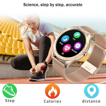 LIGE Nove Ženske Pametno Gledati Ženska Moda Pazi Srčni utrip Spanja Spremljanje Za Android IOS IP67 Nepremočljiva Dame Smartwatch+Box