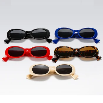 LongKeeper Retro Ovalne Sončna Očala Ženske Ženske Trendy Vintage Sončna Očala Modni Očala Punk Sončna Očala Ženski Oculos De Sol