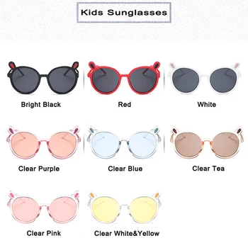 LongKeeper Srčkan Fant sončna Očala Moda Okrogla sončna Očala Za Otroke Pregleden Eyeware Fantje Dekleta Buljiti UV400 Potovanja Oculos