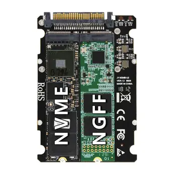 M. 2 SSD za U. 2 Adapter 2 v 1 M. 2 NVMe Tipko B/M NGFF SSD da PCI-e U. 2 SFF-8639 Adapter PCIe M2 Pretvornik Namizni Računalnik