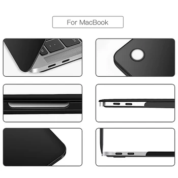 Mattel Caystal Težko Pokrivajo Lupini Laptop Primeru za Macbook Air 11 Pro Retina 12 13 15 Dotik Bar Za Novi Macbook Air 13 2018 primeru
