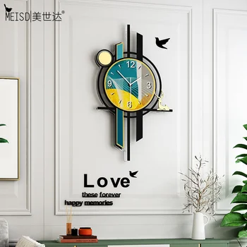 MEISD Nordijska Doma Ure Velikih Kakovosti Akril Retro Watch Quartz Izklop Dnevna Soba Horloge Wall Art Plakat Nalepko Brezplačna Dostava