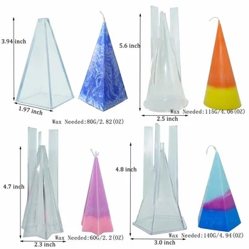 MILIVIXAY 1Pcs Cone/Valj/Steber/Piramida Prosojne Plastične Sveče Plesni DIY Sveča Bougie Moule Obrti Dodatki