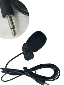 Mini Ovratnik Mikrofon 2,5 M Mic Črno za PC, Notebook Na River 3,5 mm Jasno, za avtoradio Z USB Kablom Anti-veter Skp