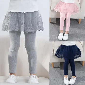 Moda 2021 Bombaž Dekleta Dokolenke Zajec Čipke Princesa Krilo-hlače Spomladi Jeseni Slim Krilo Hlače za 2-6 Let Otroci Oblačila