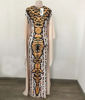 Moda Dolgo Ruffle Rokav Maxi Obleka Ženske 2020 Jeseni Afriške Obleka Ohlapno Leopard Tiskanja Vestido De Festa Talna Dolžina Obleke