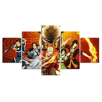 Modularna Slike 5 plošči Avatar the Last Airbender Platno slikarstva na Japonskem plakatov in Fotografij Platno Slikarstvo F2109