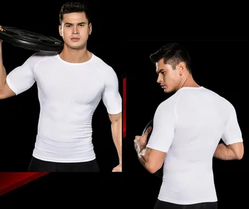 Moški Compression majica Hujšanje vrhovi Shapewear Stezniki Telo Oblikovalec spodnja Držo Nadzor Trebuh Trebuh Brivnik