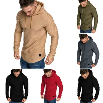 Moški Jesenski Skupno Hoodies Majica 2019 Nova Moda za Moške Slim Fit Hoodie Dolg Rokav Mišice Priložnostne Vrhovi, ki so Hoody Znoj majica