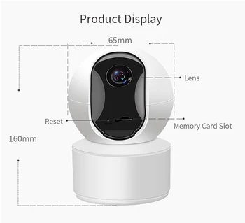 N_eye 5MP HD Doma Kamere zaprtih ip wifi dvosmerni Audio Brezžična Mini Kamera Night Vision WiFi Kamera Baby Monitor IR Noč Cam