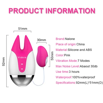 Nalone 7 frequencys Odraslih Igrače Vibrator Ženska Nastavek Vibrator Stimulator G Spot Vibrator za Klitoris nepremočljiva Polnilna Seks Igrače