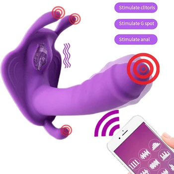 Nositi Dildo Metulj Vibrator Sex Igrače za Nekaj Orgazem Masturbator APP Brezžični Daljinski Dildo Vibratorji za Ženske Hlačke