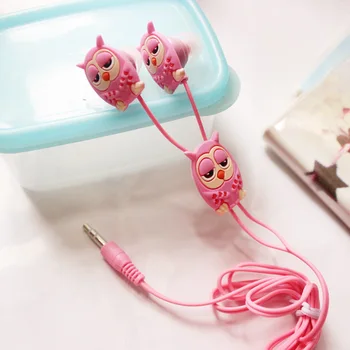Nova Risanka Slušalke Srčkan Sova Style Slušalke 3.5 mm V uho Čepkov za iPhone Huawei Mp3 za iPad