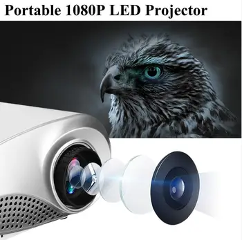 Novi Mini Projektor Full HD Prenosni 1080P 3D HD LED Projektor Multimedia Home Theater USB VGA HDMI TV Sistem Domačega kina