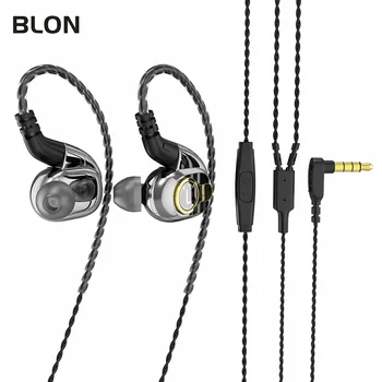 Novo BLON BL-05 BL05 BL03 2. Generacije 10 MM Ogljikovih Nanocevi CNT Prepone V Uho Slušalke Hi-fi slušalke s 2PIN Kabel BL03