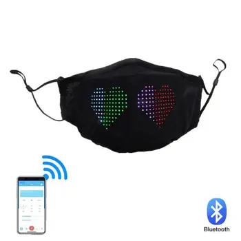 Novo Programirati Bluetooth, Mehko Svetlobo, Z Bombažem Dustproof Masko Z vgrajenim Zaslonom Led Zaslon Masko