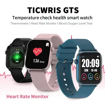 Novo TICWRIS GTS Moški Ženske Bluetooth 4.0 Zapestnica Telo v Realnem času Meritev Temperature Srčni utrip Nepremočljiva Šport Pametno Gledati