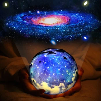 Noč Luč Rotacijska Planet Čarobno Projektor Zemlje, Vesolja LED Lučka Pisane Rotacijski Nočna lučka za Otrok Otroka Božično Darilo