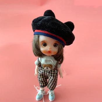 Ob11 otroška oblačila ročno izdelana mehka lončenine glavo baby klobuk 1/8 BJD krog je Molly jajce mačka lutka klobuk lutka dodatki