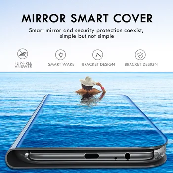 Ogledalo Flip Primeru Za Huawei P40 P30 P30Pro P20 P10 P9 Lite P10Plus Mate30 20 10 Čast 20 10 Nova 765 telefon kritje