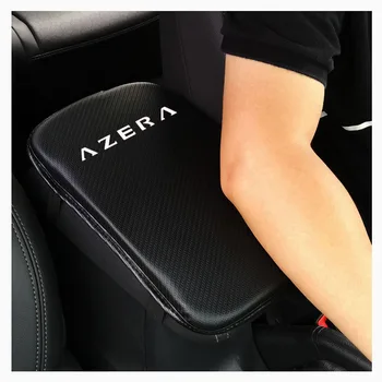 Ogljikovih Vlaken Teksturo Pu Usnje Avto Armrest Shranjevanje Zaščita Blazine Za Hyundai Azera