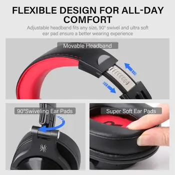 Oneodio A70 Bluetooth 5.0 Brezžične Slušalke Žične Profesionalni DJ Studio Slušalke Prenosne Slušalke Za Spremljanje Snemanja