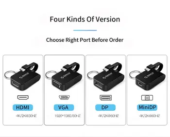 ORICO Tip-c HDMI/VGA/DP/Mini DP Mini Converter Adapter USB C SREDIŠČE za TV MacBook Pro ChromeBook Xiaomi Huawei Mate 10 Samsung