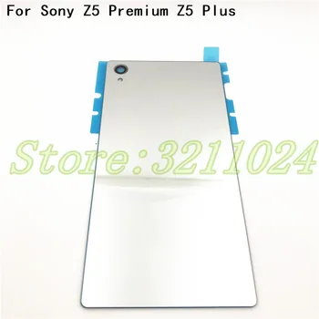 Original Za Sony Xperia Z5 Premium Z5 Plus E6883 Nazaj Stekleni pokrov Ohišja Zadnje Hrbtni Pokrovček Rezervni Deli Z NFC
