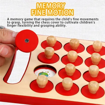 Otroci Lesene Memory Stick Šahovsko Igro, Zabavo Blok Igre Izobraževalne Barve Spoznavnih Sposobnosti Igrača Za Otroke #30D23