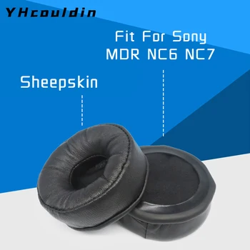 Ovčje kože Earpads za Sony MDR NC6 NC7 Slušalke Accessaries Replacemnt Uho Blazine Blazine Resnično pravo Usnje spominske Pene