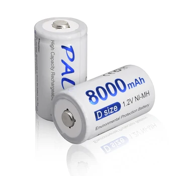 PALO 8000mAh 1,2 V polnilna baterija D velikost baterije za ponovno polnjenje