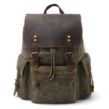 Platno nahrbtnik torba študent šolski nahrbtnik moški, velike zmogljivosti, retro potovanja nahrbtnik