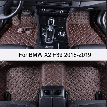 Po meri Avtomobila, predpražnike Za BMW X2 F39 2018-2019/ PU usnje Auto Dodatki Nepremočljiva Preproge Non-slip Avto Preprogo