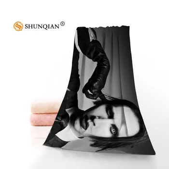 Po meri Marilyn Manson 35x75cm Obraz Brisače Facecloth Mikrovlaken Washcloth Hitro sušenje Športne Brisačo