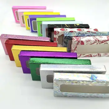 Po meri trepalnic embalaža bleščice papir trepalnico polje holografski trepalnice box vroče prodaje trepalnic embalaža za 10 - 30mm trepalnice