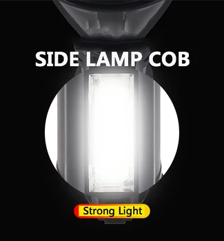 Pocketman Visoko Lumen COB LED Svetilka USB Polnilna Svetilka za Dolge razdalje, Prenosna Svetilka Ročna Lahka Svetilka za Kampiranje