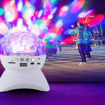 Polnilna Brezžični bluetooth Zvočnik Svetlobe Krmilnik LED Crystal Magic Ball Učinek Svetlobe DJ Disco Klub Stranka Razsvetljavo